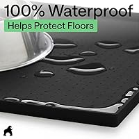 Vista 67 de GORILLA GRIP - Tapete de silicona 100% impermeable con bordes elevados sin BPA para mascotas, tapetes para alimentos de perros y gatos que contienen
