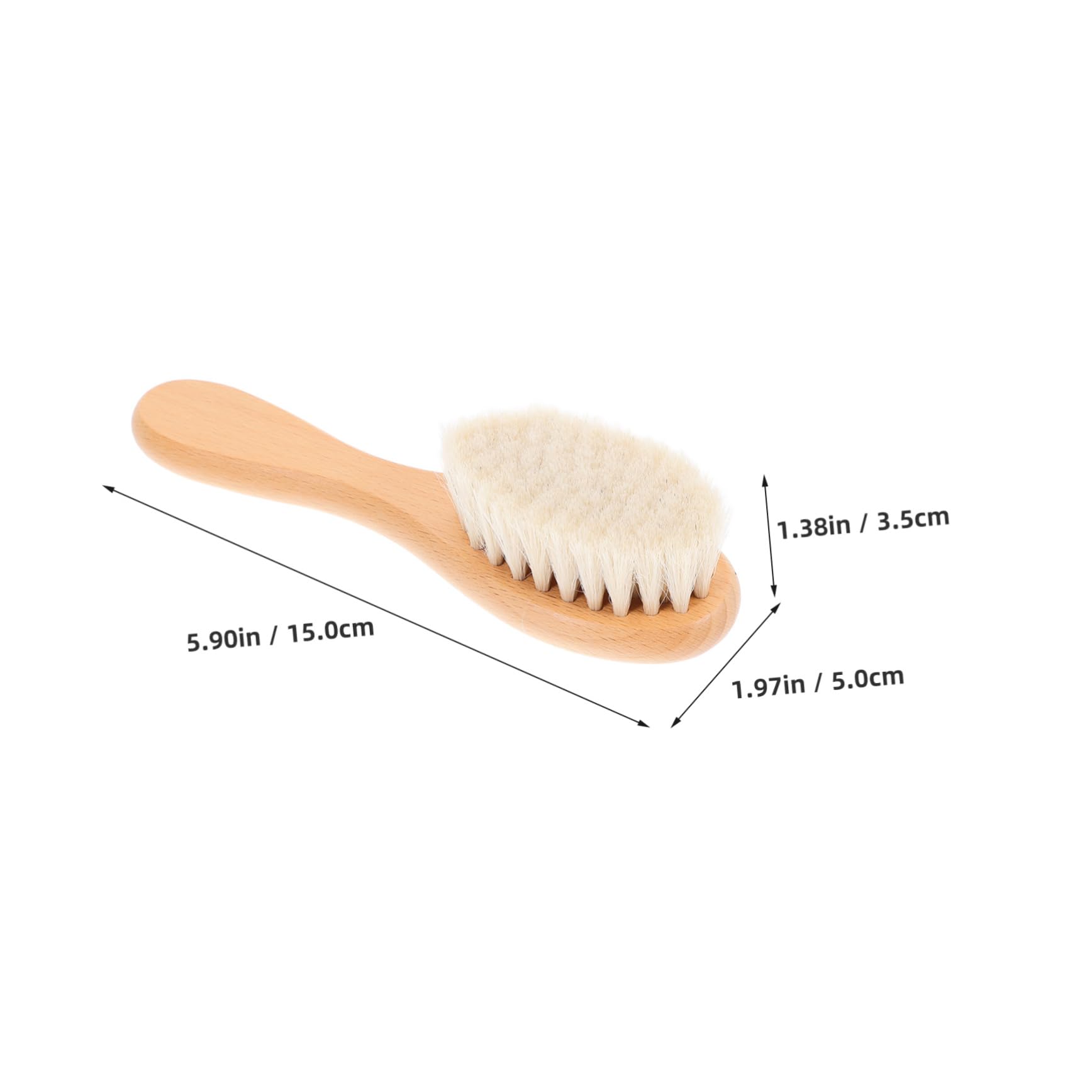 HONMEET Practical Baby Brush Set Wooden Comb Brush for Baby Gentle Detangler for Boys and Girls