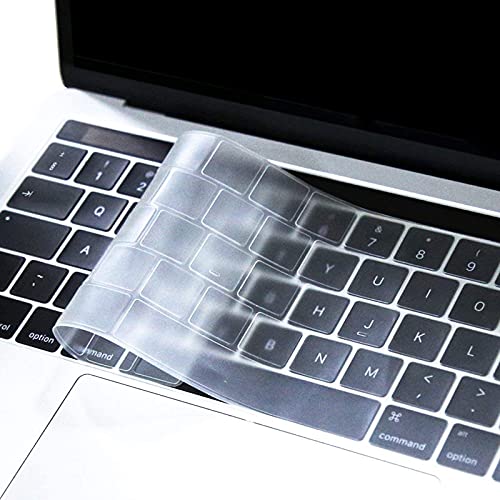 MOSISO Ultra Slim TPU Protection Clavier Compatible avec MacBook Pro 13/15 Pouces Touch Bar 2019 2018 2017 2016 Version, A2159/A1989/A1706/A1990/A1707 Peau Transparent, Clair