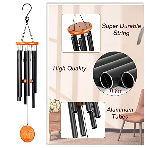 Butterfly Wind Chimes For Outside In Memory Of A Loved One Wooden, Large Deep Tone Sympathy Wind Chimes Prime, Butterfly Memorial Windchimes Outdoors Beautiful Chimes Garden Decor #TOP3