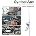 RANMING Cymbal Boom Arm Cymbal Extension Stand 16.5 inch Cymbals Boom Arm Holder with 360° Adjuetable Head Straight Cymbals Arm for Drummer Beginner Drum Set Accessories