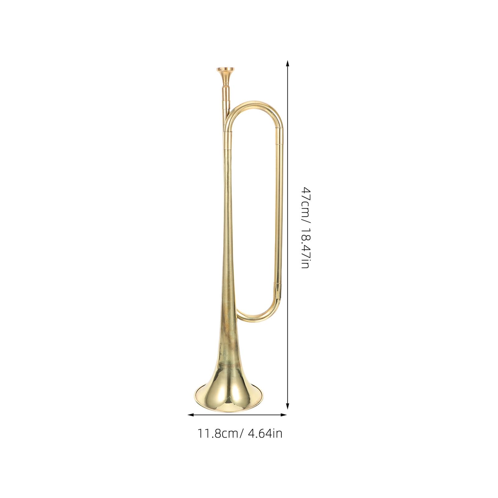 Tromba Giocattolo per Bambini Oro Bocchino a Stile Casual, Strumento Musicale in Metallo Sicuro e Creativo, per Compleanni ed Educazione Precoce Stili multipli