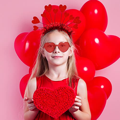 Valentines Heart Headband and Heart Sunglasses Holiday Headband Bopper Party Accessoires for Valentine's Day Halloween - Image 4