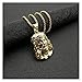 BGDRR Edelstahl Hip Hop Gold Jesus Christus Gott Anhänger Halskette Religiöse Hip Hop Geschenk mit Kette (Metal Color : 2)