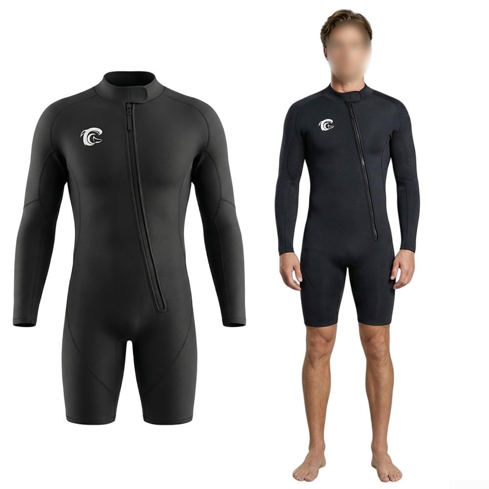 para Traje de Neopreno 2mm Hombre Manga Larga Surf para Traje
