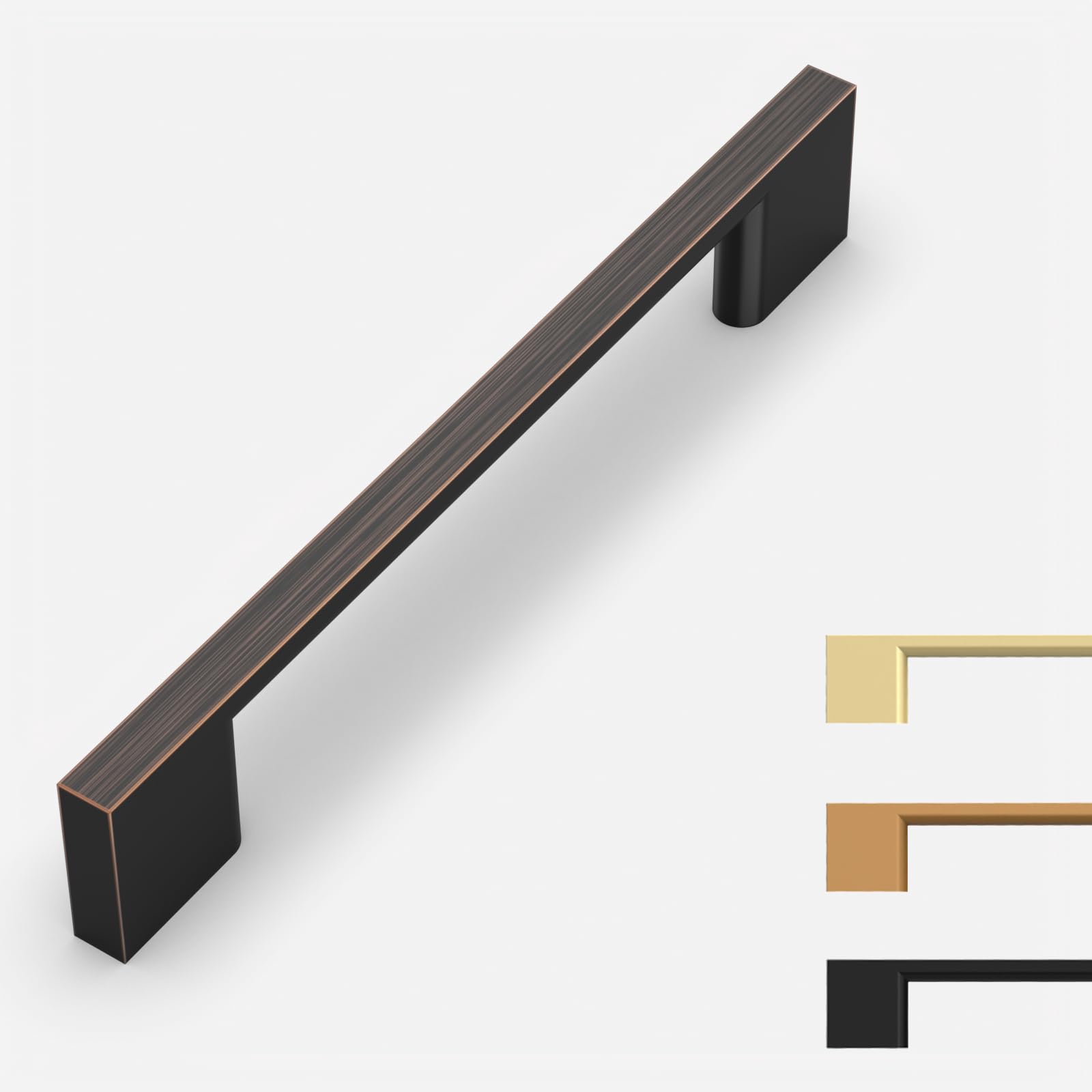 Poignées d'armoire en bronze huilé 12,7 cm au design élégant par 9BUILD