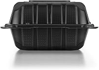 Vista 7 de KARAT EARTH Clamshell - Recipientes de alimentos para llevar [6 x 6 pulgadas - 400 quilates] para llevar, aptos para microondas, congelador