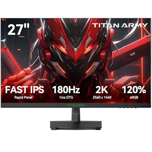 Ecran PC Gamer 27 Pouces, Fast IPS 180Hz, 2K QHD 2560 x 1440p 1ms GTG Ecran Gaming, G-Sync & FreeSync, Game Plus, HDR10, 120% sRGB, VESA 100 * 100mm, HDMI(144Hz), DP(180Hz), P27GR