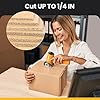 Power Box Cutter 4000mAh Cordless Electric Scissors 450RPM 3 Speeds Cardboard Cutter Rechargeable Electric Scissors for Cardboard, Cardboard Box for Fabric Plastic Carpet Cutting Tool（Orange） #1