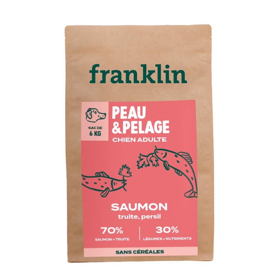 Franklin croquettes grand chien sans céréales au saumon