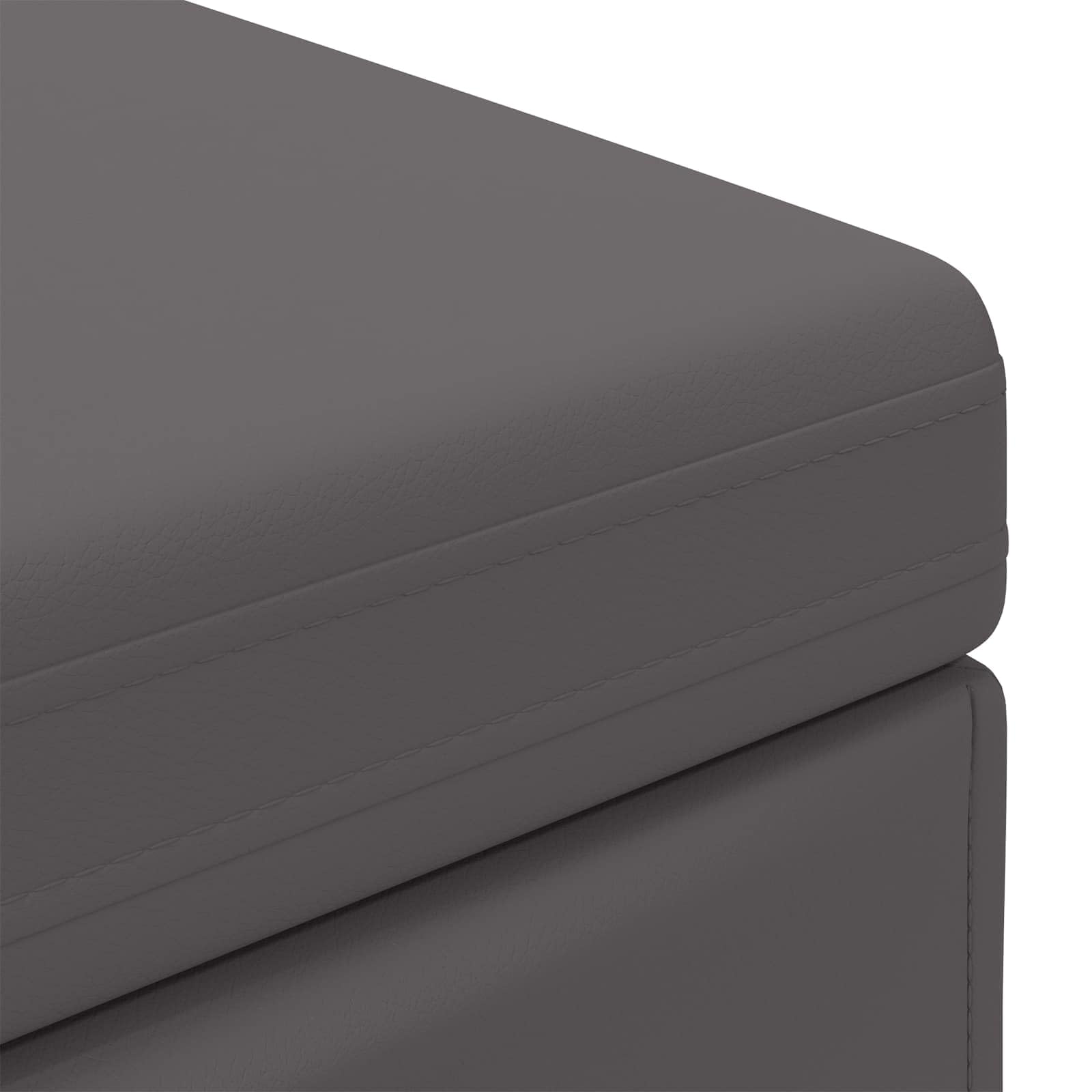 Grauer Hocker ohne Rückenlehne, modernes Design, weiches Kissen aus strapazierfähigem Stoff, Füße aus Knödel, zum Gleiten unter dem Tisch, kompakter Sitz für Küche und Esszimmer