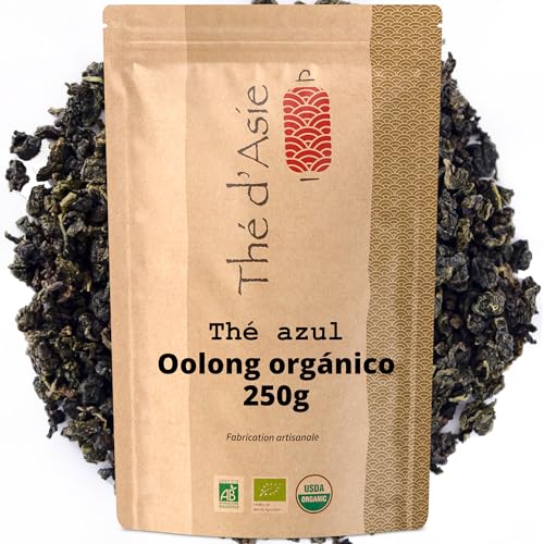 Khla - Té Oolong Ecológico 250g - Té Azul Orgánico a Granel - Hojas Secas – Wulong Tea - Origen China - Para Tisana e Infusión de Hierbas
