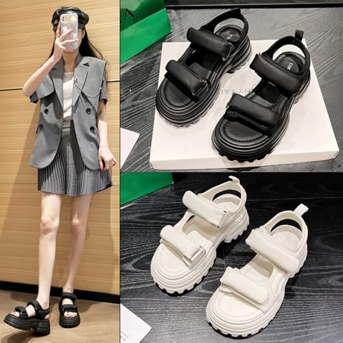 Womens Comfy Wedge Orthopedic Sandals, Platform Sandals Women, Women's Summer Walking Sandals with Adjustable Double Buckle Strap Beach Slides Sandals4