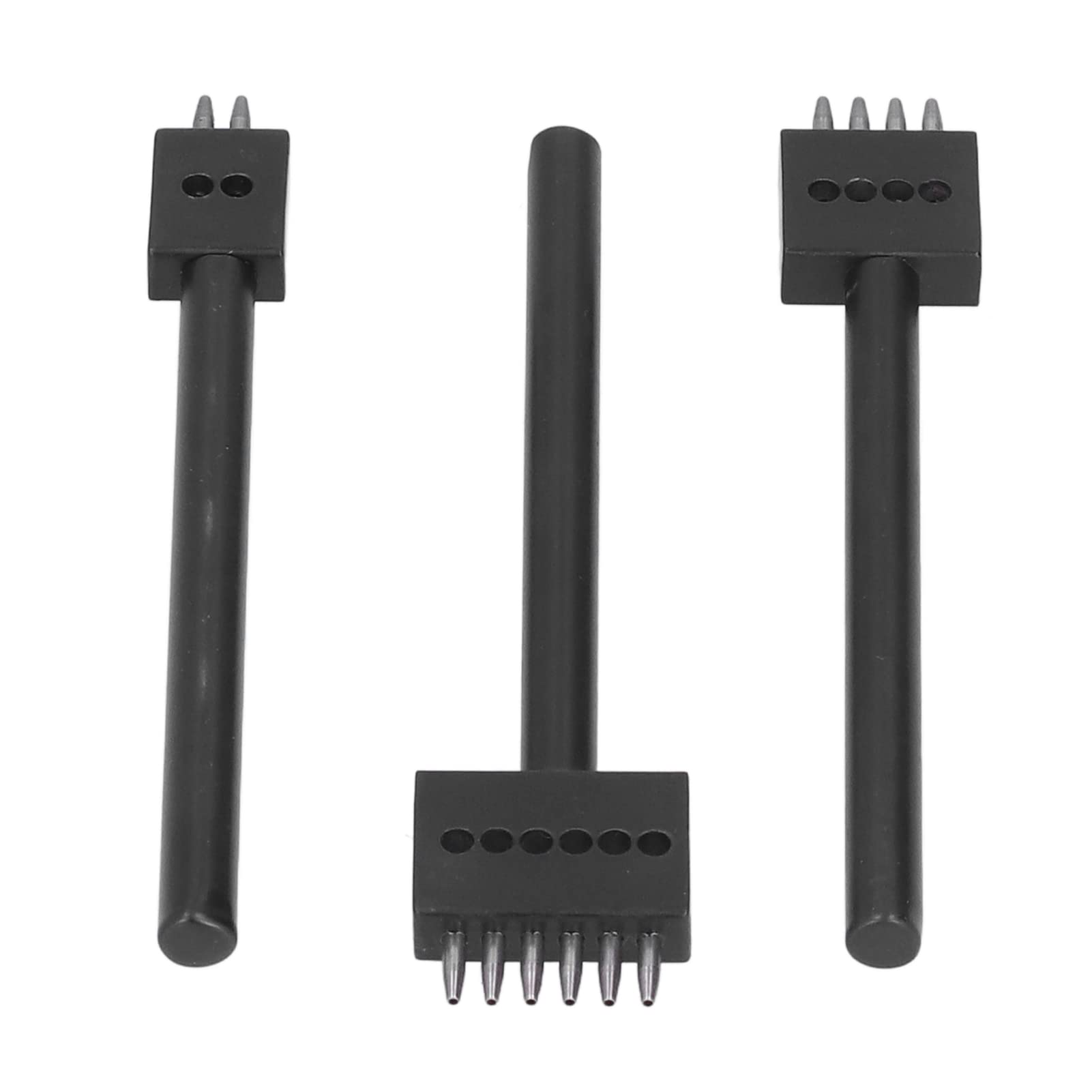 3Pcs Prong Punch Tool Set, Various Sizes Professional Set, Design Anti Punches High Hardness DIY Leather Row for Belts6mm Craft Punching Accessories Kits Belts (4mm)