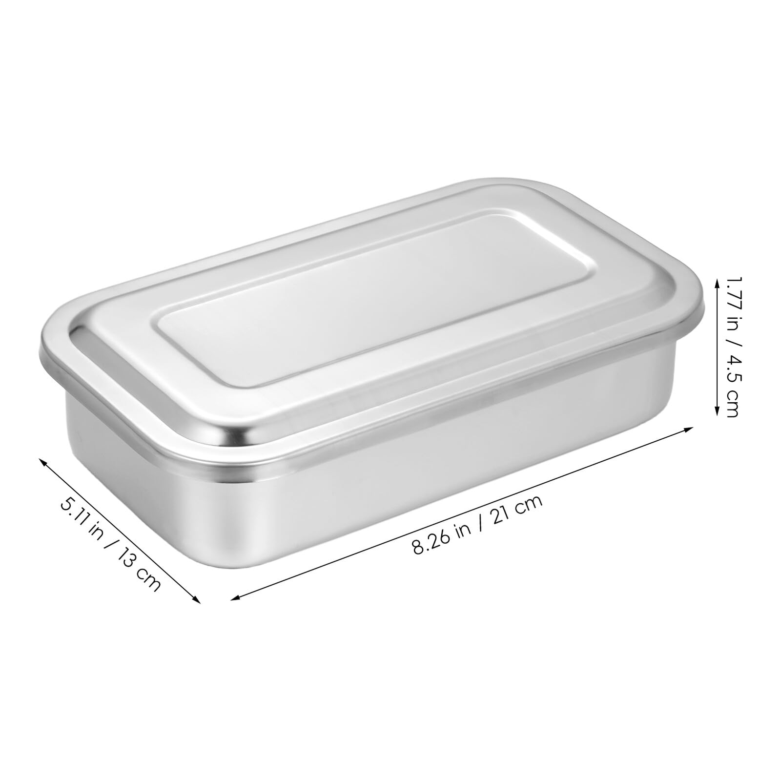 Ciieeo 4 Pièces Plateau Inox avec Couvercle Bac Multifonction pour Instruments Oraux Plateau et Facile à Stériliser Rangement Sécurisé pour Usage et Esthétique