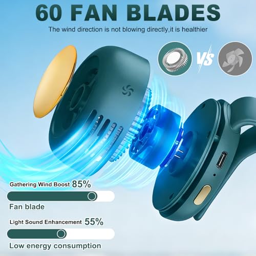 Ventilador portátil recargable de clip tipo mini para cintura 5