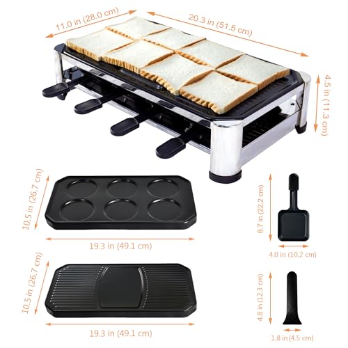 TAMARIT 8-Person Raclette Grill, Electric Table Grill for family gathering — view 2