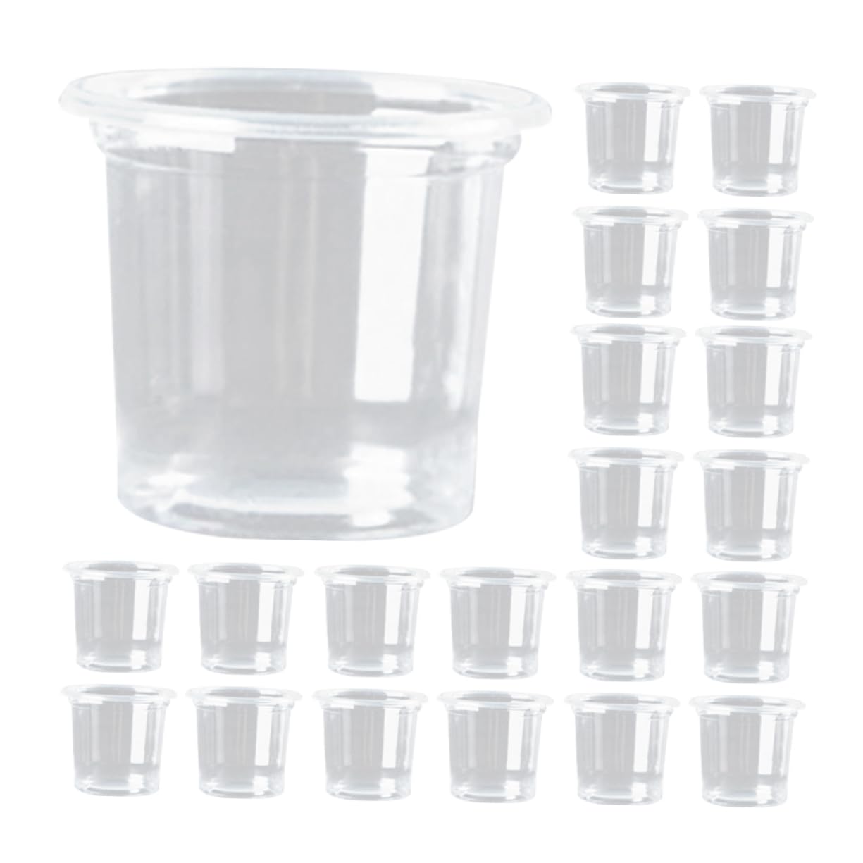 minkissy 100pcs Clear Disposable Cups Sample Cups for Tasting Souffle and Condiments for Parties Events and Food Sampling Transparent Design for Easy Observation