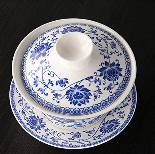 YBK Tech Large Gaiwan with Lotus Pattern
