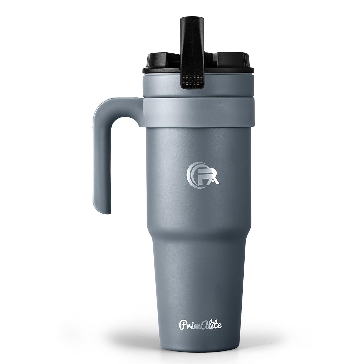 Primalite 1200ML Stainless Steel Insulated Tumbler with Handle | 2-in-1 Straw & Flip Lid | 40oz Travel Mug Bottle for Hot, Cold Drink | Fits in Car CupHolder for Water, Iced Tea, Coffee- Smokey Grey (B0D8R1N3FX) Amazon Price History, Amazon Price Tracker