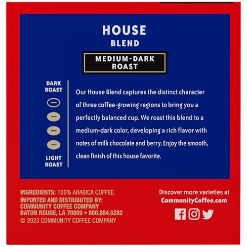 Image of Community Coffee House Blend Medium-Dark Roast Single-Serve Keurig K-Cup Pods, 12 Count (Pack of 1)