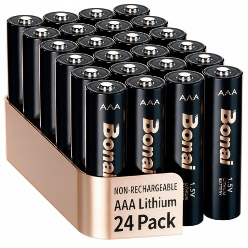 Image of BONAI 24-Pack AAA Lithium Batteries, Constant 1.5V for Smart Home, Office & Professional Gear, 10-Year Shelf Life, Leak-Resistant Reliable Backup Cells