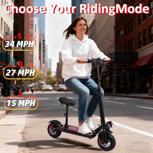 Electric Scooter Adults, 34 Mph Max Speed, 11″ Off-Road