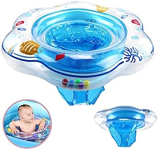 Vercrown Baby Swimming Ring, Inflatable Baby Pool Float Seat Boat Safety PVC Infant Training for Age 6 -36 months Toddler Children 52cm-Blue