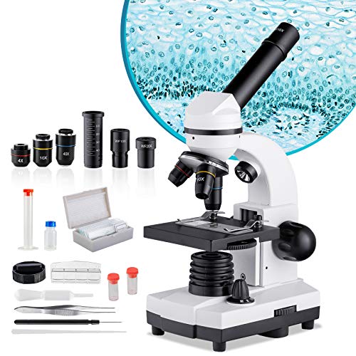 Microscopio Biologico 40X-2000X - Microscopio Composto Con LED Per Studenti E Adulti