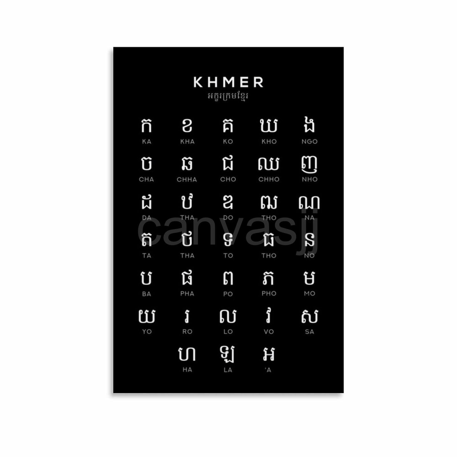 Khmer Language Script Khmer Vowels Chart