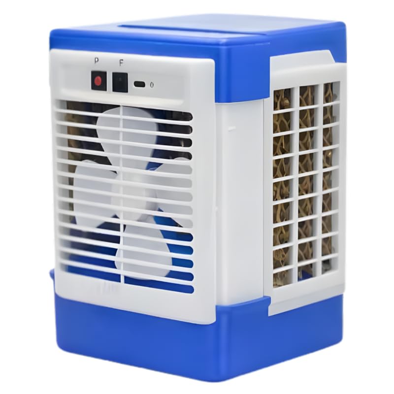 Techking 15 YEARS WARRANTY Portable Mini Air Cooler with Rechargeable Battery & USB Charging, Dual Speed Personal Cooling Fan for Bedroom, Office, Travel & Outdoor Use Compact Design-image-38