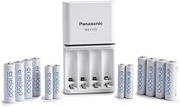 Panasonic eneloop Power Pack: 8 AA, 4 AAA NiMH Batteries + 3-Hour Quick Charger, 2100 Cycles, Pre-Charged