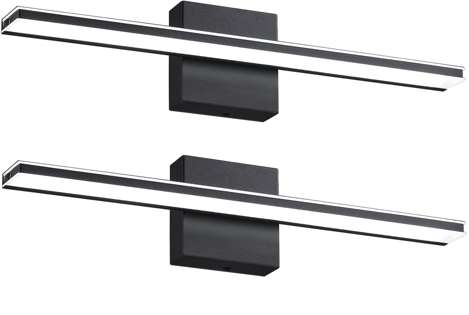 Groeien (Pack of 2 Bathroom Vanity Lights 18 Inch 15W Lighting Fixtures Black Modern Bathroom Bedroom Wall Lighting for Mirror(White) (2) (B0B5KQZ8GN) Amazon Price History, Amazon Price Tracker