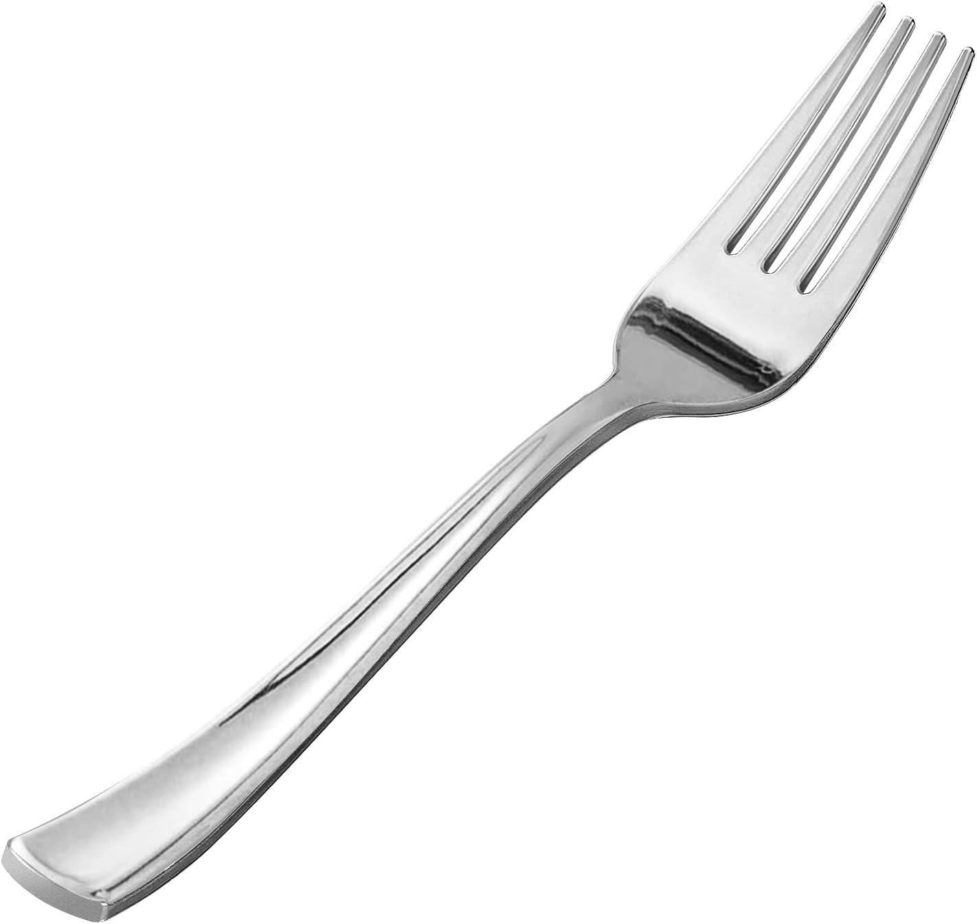 Goodluck 50 Pack Heavy Duty Silver Plastic Forks, Disposable Cutlery Perfect for Weddings, Parties, Dinners
