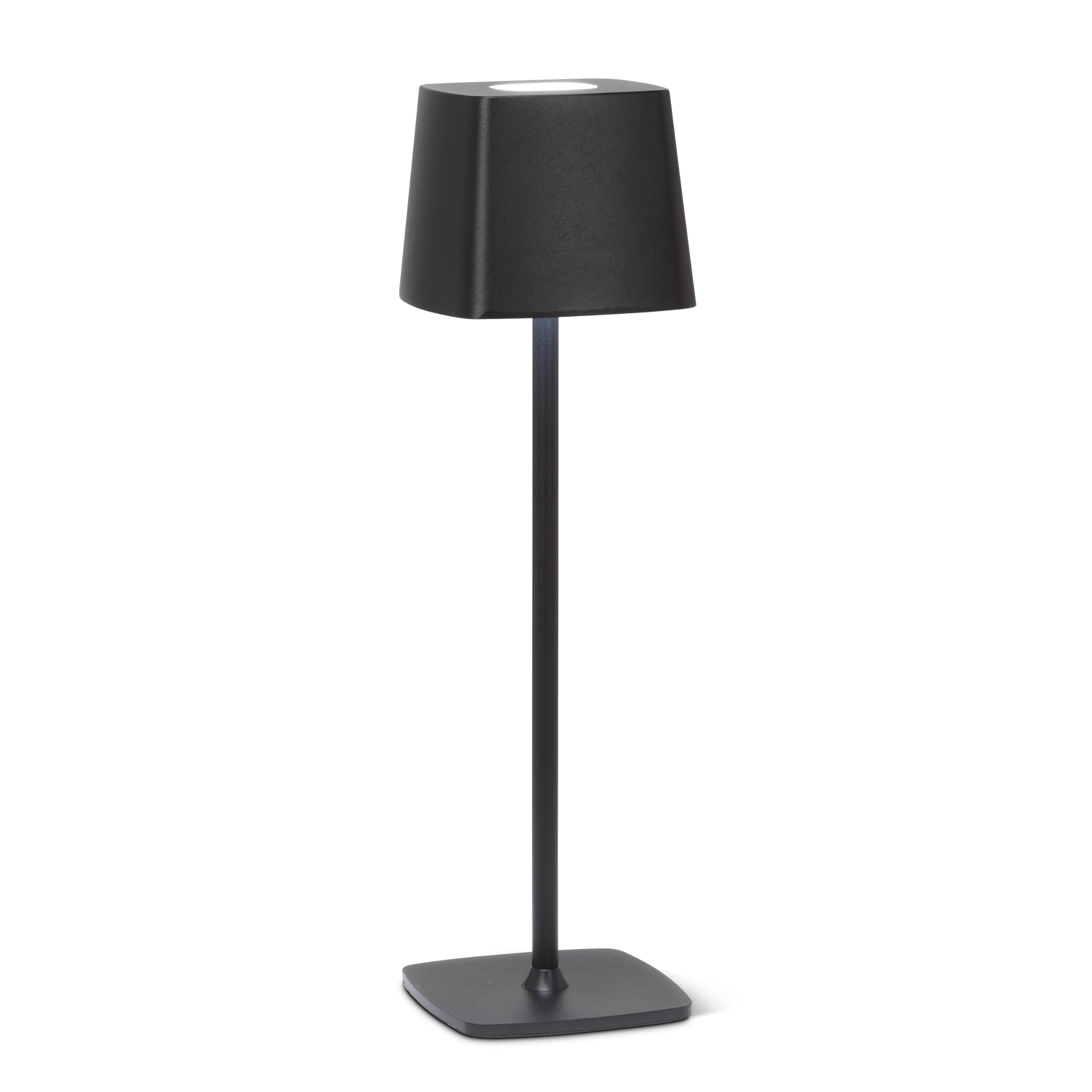Abbott Collection Black Square Shade LED Table Light/Lamp - 15" H - 27-TRILITE-108-BLK