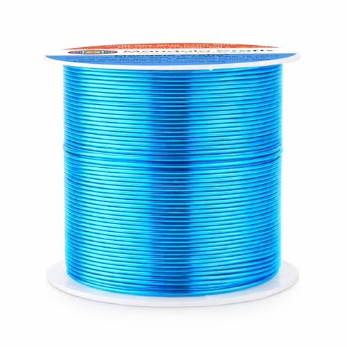 Image of Mandala Crafts 20 Gauge Vivid Sky Blue Anodized Aluminum Craft Wire, 100 FT | Colored, Flexible, Bendable, for Bonsai, Armature, Sculpting, Wire Wrapping, Jewelry Making, Weather & Tarnish Resistant