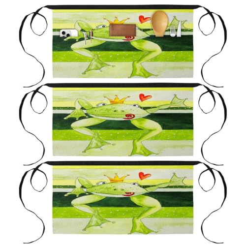 Tabliers courts de chef 3 poches solution textile pour bistrot bar et cuisine