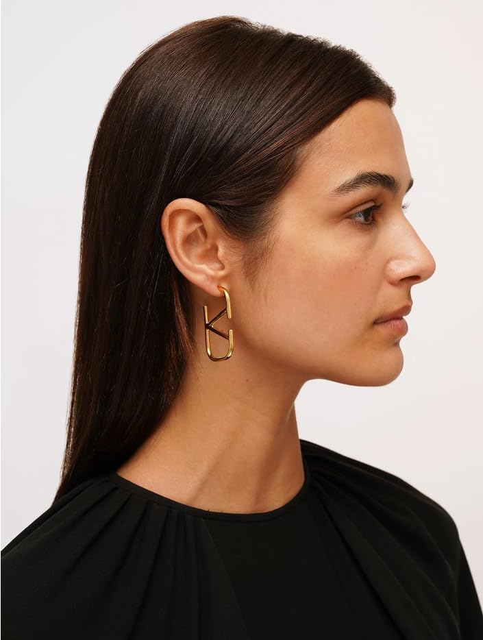 Elegant 18K Gold V Geometric Earrings - Hypoallergenic Jewelry for Women | Stylish Gift for Fashion Enthusiasts | Versatile Accessories for Any Occasion2