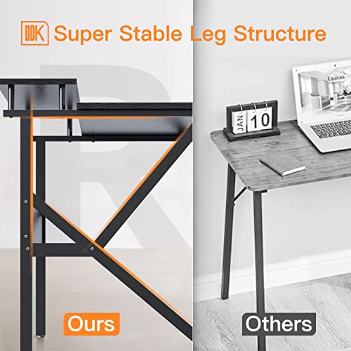 Odk Small Desk, 27.5 Inch Small Computer Desk For Small Spaces, Compact Desk With Storage, Tiny Desk Study Desk With Monitor Stand For Home Office, Black #TOP7