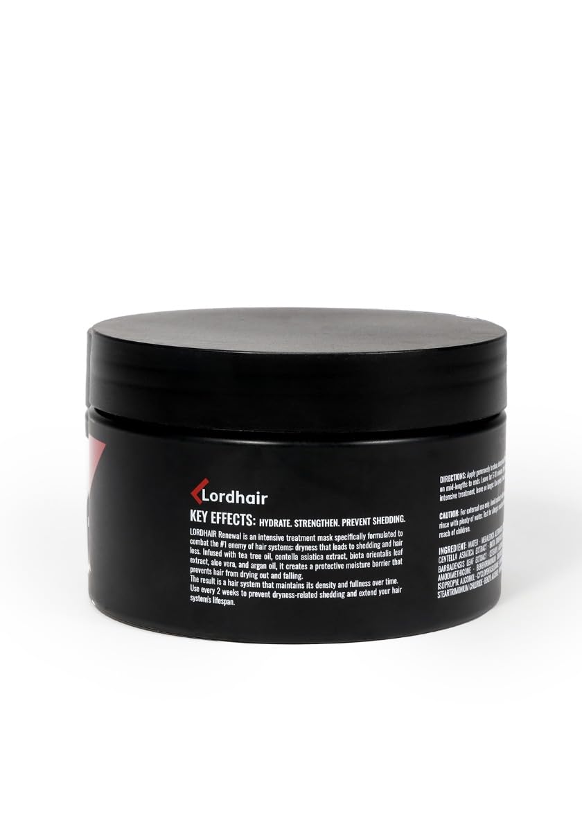 Lordhair Anti-Shedding Treatment Mask (250ml / 3.28. fl.oz.) Intensive moisture-locking treatment that prevents dryness, shedding, and hair loss