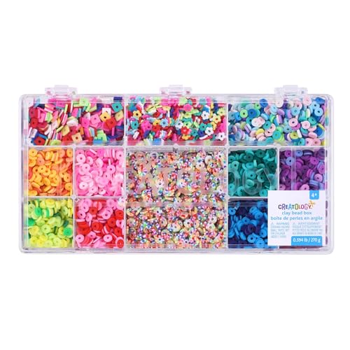 Image of Creatology Mixed Clay Heishi Bead Box - Clay Beads for Making Jewelry, Charms, Key Chains, Friendship Bracelets, and Arts & Crafts - 1 Pack