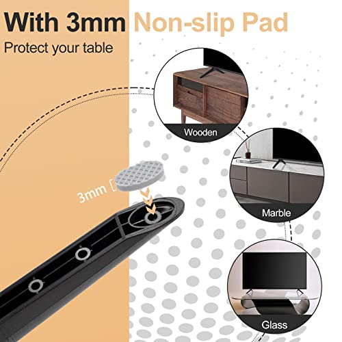 Maozhren TV Stand for Hisense TV Legs, Base Stand for Hisense 40\" 43\" Smart TV, for 43H4F 43H4030F 43H4030F1 40H5590F 40H4F 40H3F9 40H4030F1, TV Stand Legs for Hisense with Screws and Instructions - Thumbnail 6