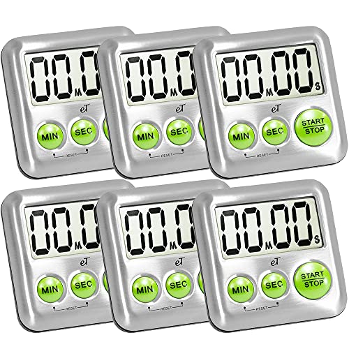 Elegant Digital Kitchen Timer with Magnetic Back and Kickstand