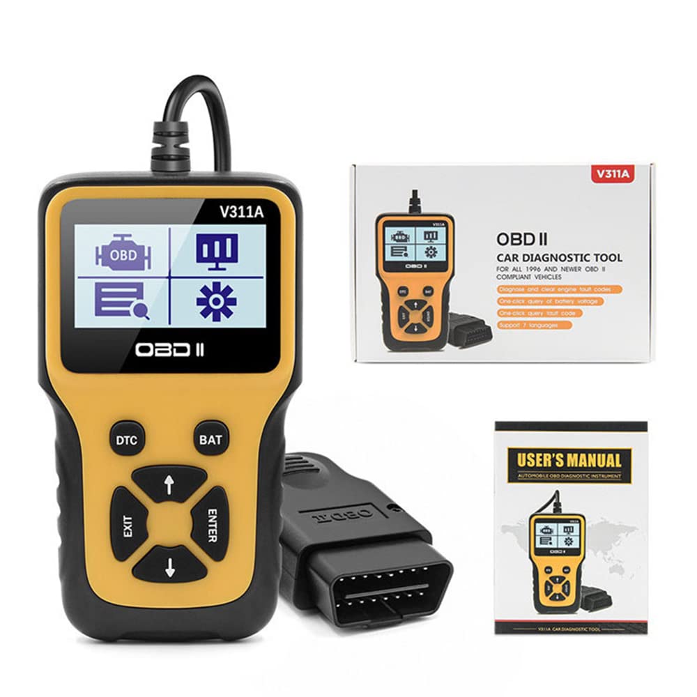 Test della Tensione della Batteria del Rilevatore di Guasti dell' Auto Riloer, Lettore di Codice Diagnostico della Luce di Guasto del Motore OBD2 Universale