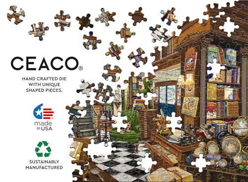 Ceaco - Puzzle Rare Book Dealer de 1000 Piezas Grandes para Adultos | Hecho en USA, Cartón Reciclado, Tamaño Terminado 26.6 x 19 in, Incluye Póster, Regalo, Enmarcable miniatura 6