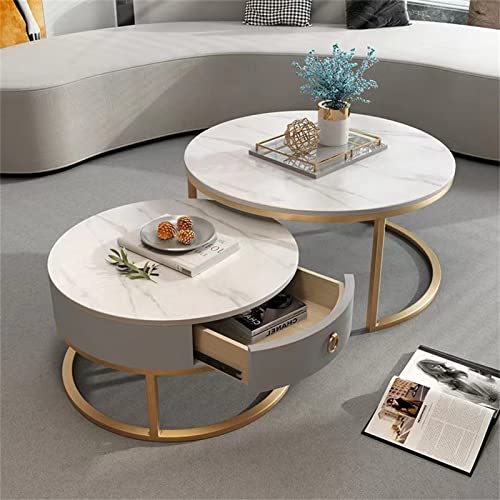Table basse gigogne ronde pour optimiser les petits salons encombrés - 7