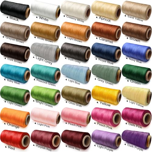 Hilo encerado 1.2 mm para coser cuero, 147 yardas miniatura 2