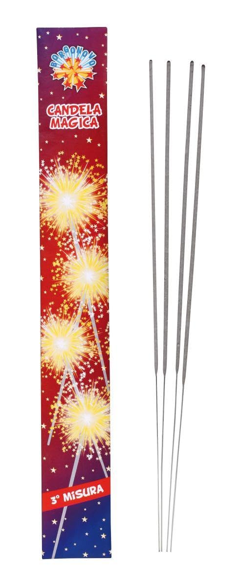 200 pezzi Candeline Scintillanti 35 cm Lunghezza Totale con 22 cm Effetto Luminoso – Candele Decorative per Feste, Compleanni, Matrimoni ed Eventi – Effetto Brillante Scenografico, Facili Party Cat.1