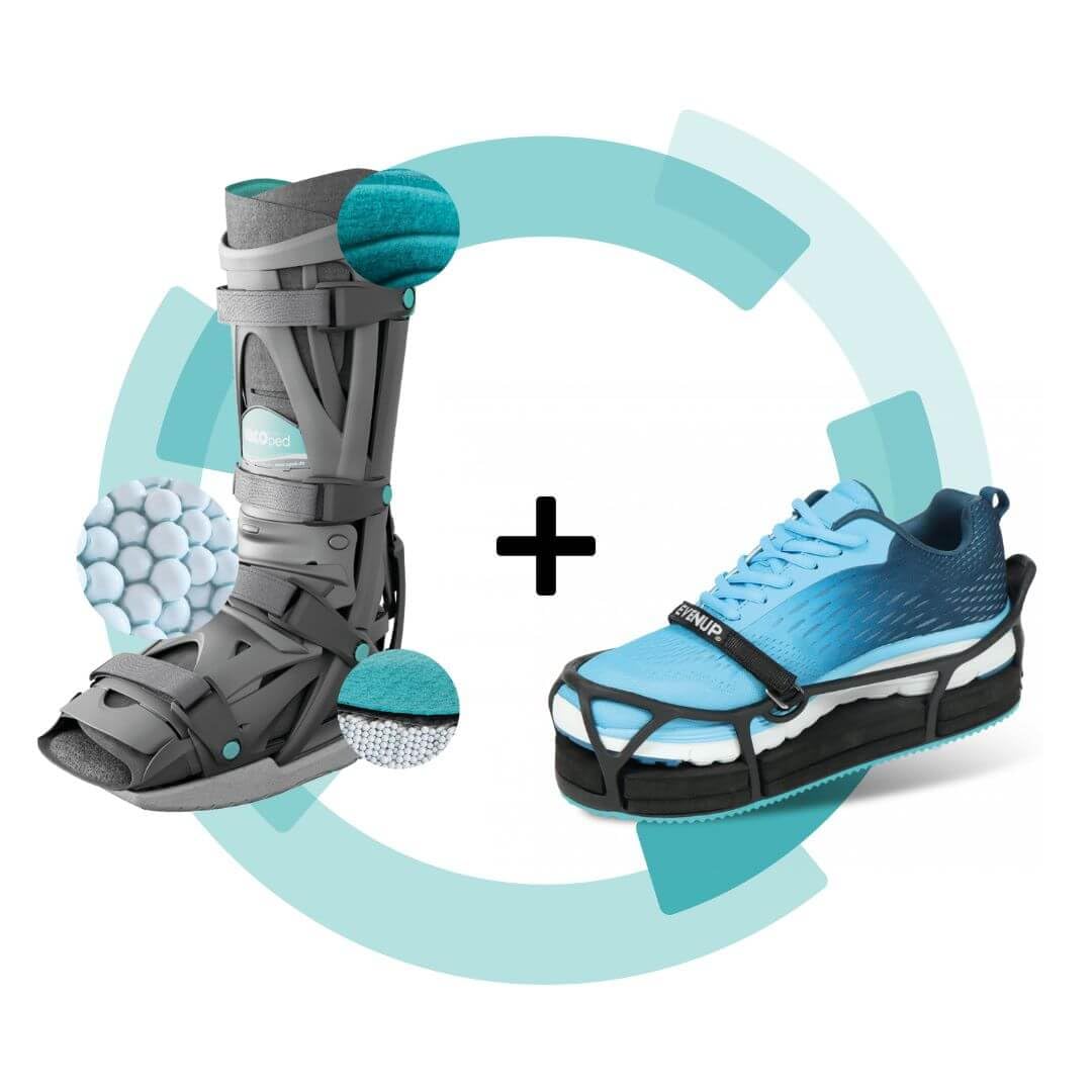Bota de fractura de tendón de Aquiles, rango de movimiento, tecnología XELGO, diseño alemán (pequeño)
