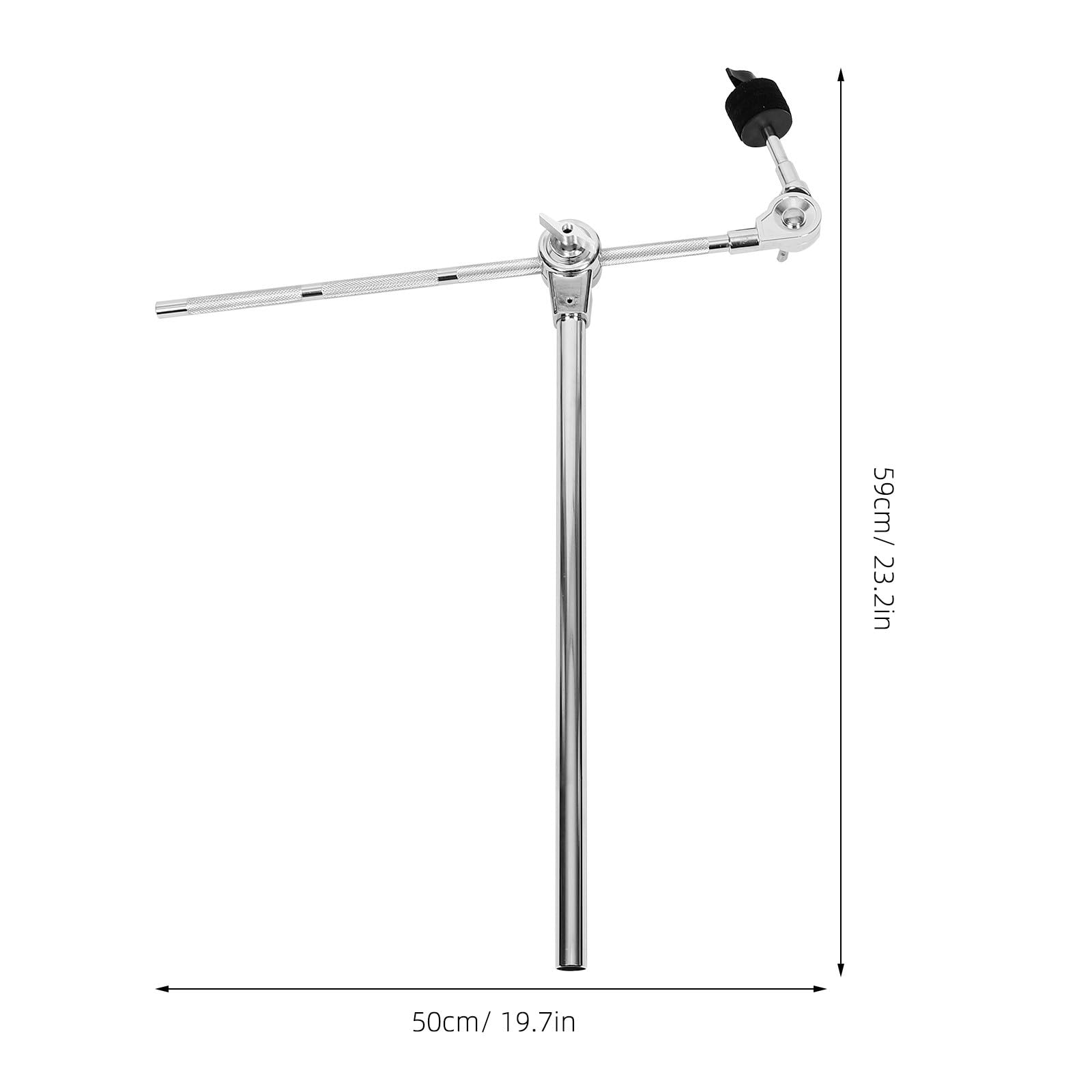 Brazo Articulado para Soporte de Platillos para Platillos de Batería de Aleación de Zinc Ajustable Diseño Versátil Plata